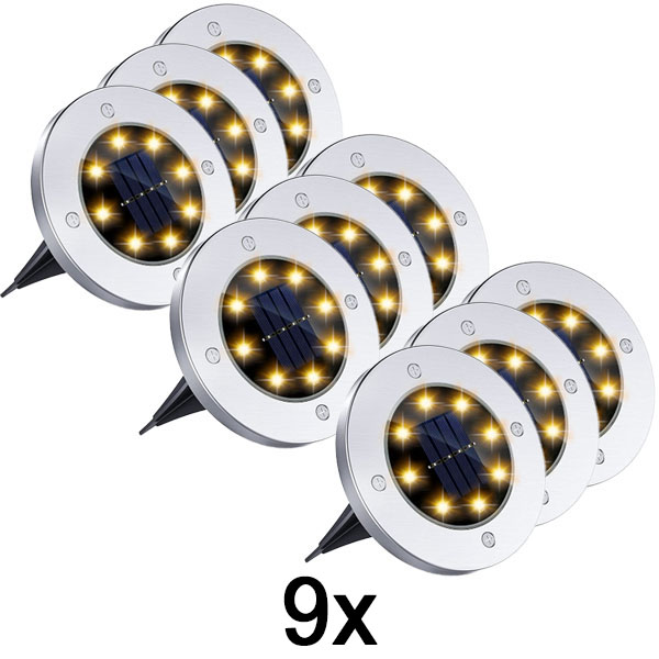 3x Соларни подови лампи за външна употреба (3 бр.) | LUMIGARD